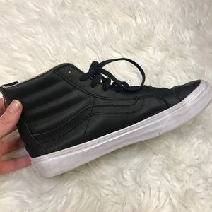 Vans Black Leather HighTops